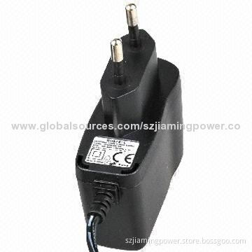 12V/1A AC/DC Adapter, Euro Plug, 100 to 240V AC Input Rated Voltage